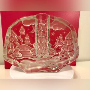 Vintage Walther-Glas Frosted Glass Winter Scene Decoration – Germany